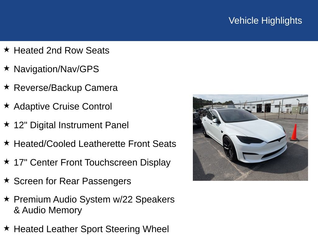 2022 Tesla Model S Plaid Tri Motor All-Wheel Drive