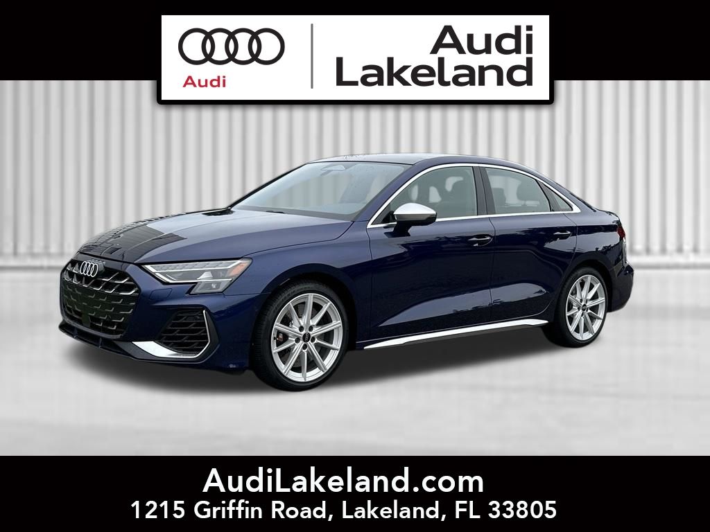 Navarra Blue Metallic 2026 Audi S3 Sedan All-Wheel Drive 7-Speed Automatic