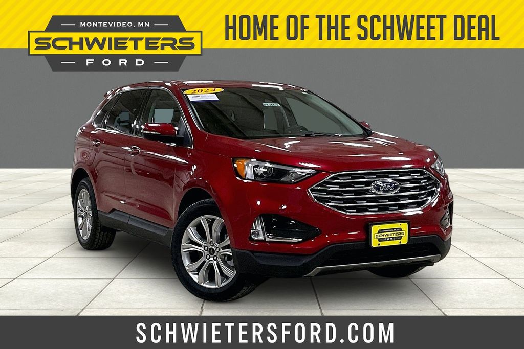 Red Metallic 2024 Ford Edge SUV / Crossover All-Wheel Drive 8-Speed Automatic