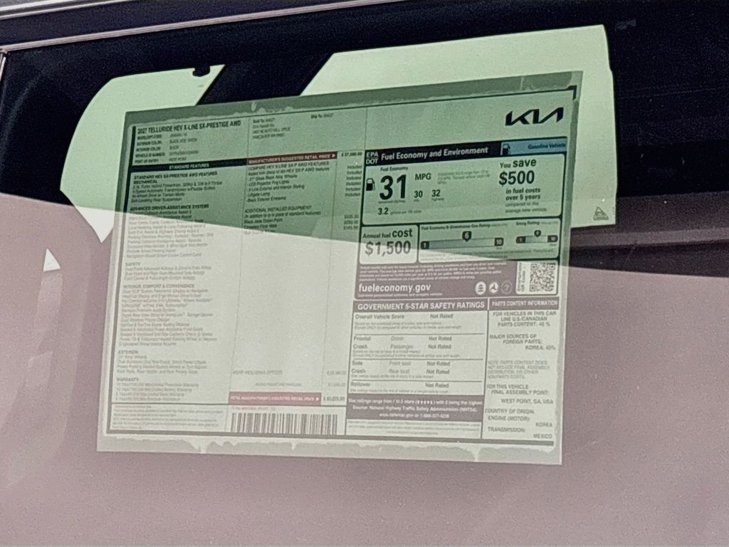 2027 Kia Telluride Hybrid X-Line SX Prestige