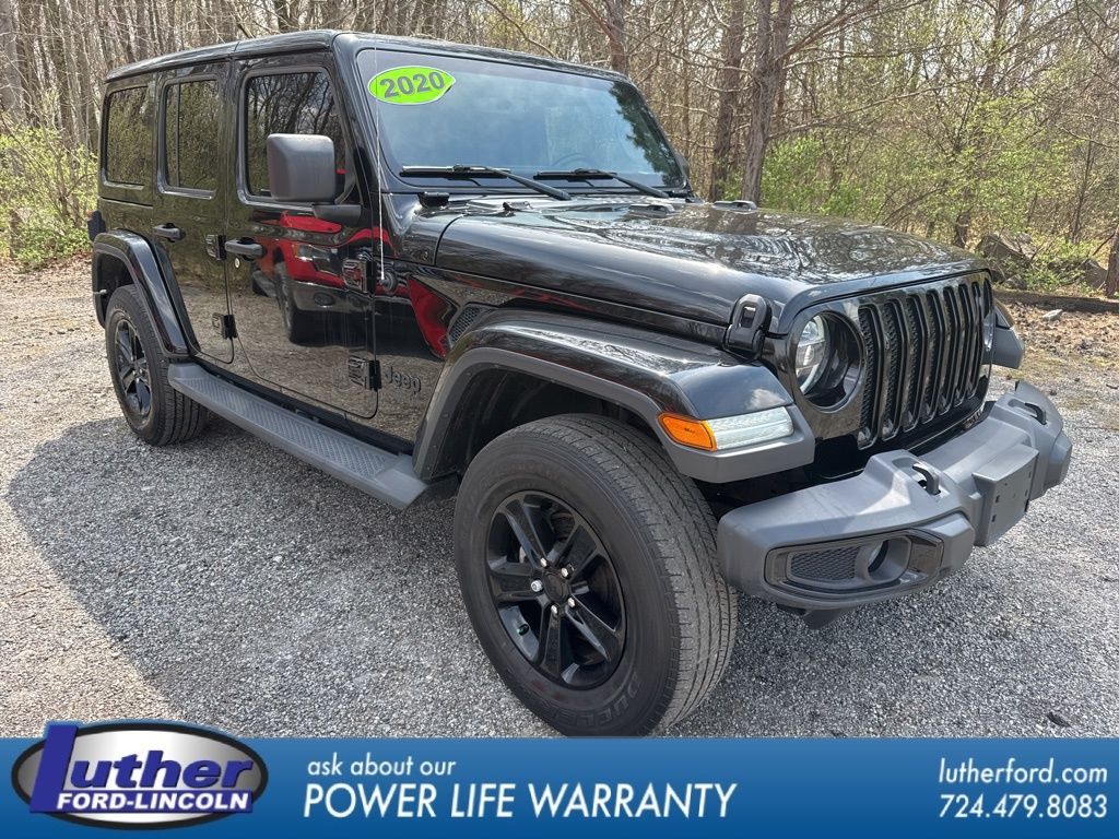 Black Clearcoat 2020 Jeep Wrangler Unlimited Sahara Altitude 4WD SUV / Crossover Four-Wheel Drive 8-Speed Automatic