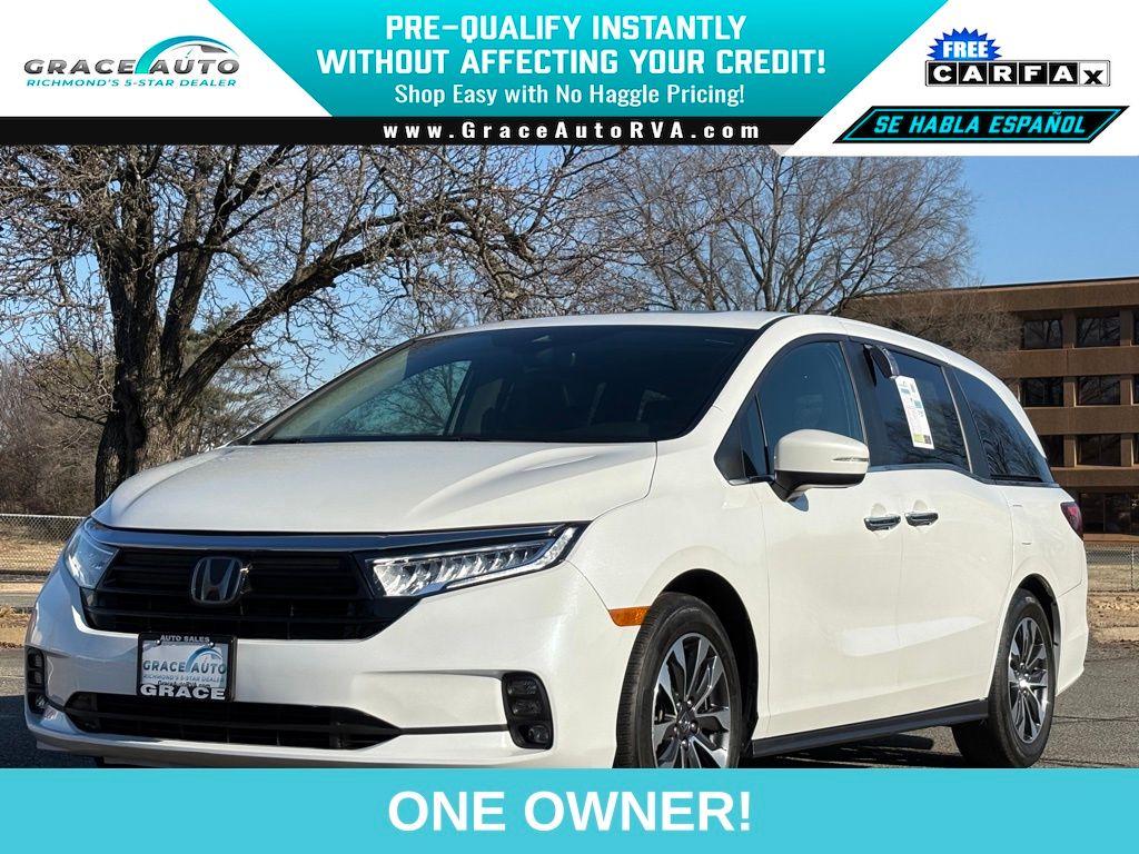 Platinum White Pearl 2022 Honda Odyssey EX-L FWD Minivan Front-Wheel Drive Automatic