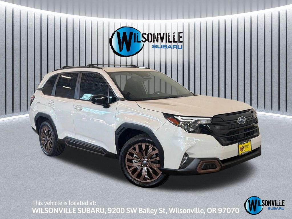 Crystal White Pearl 2025 Subaru Forester SUV / Crossover All-Wheel Drive Continuously Variable Transmission