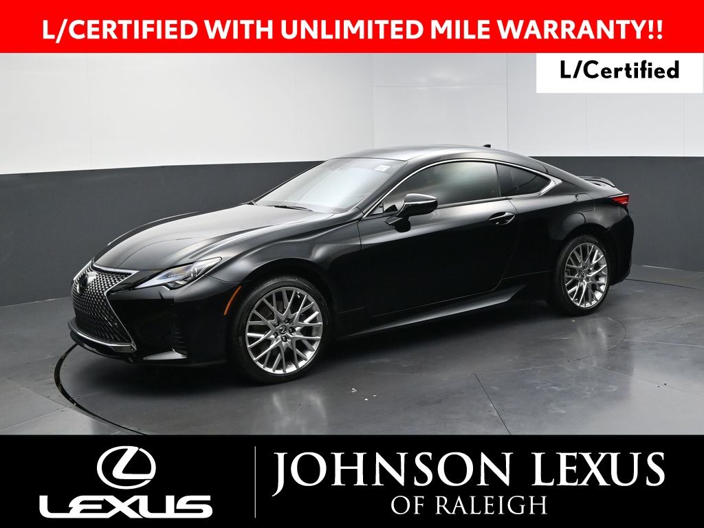 Black (Obsidian) 2022 Lexus RC Coupe All-Wheel Drive 6-Speed Automatic