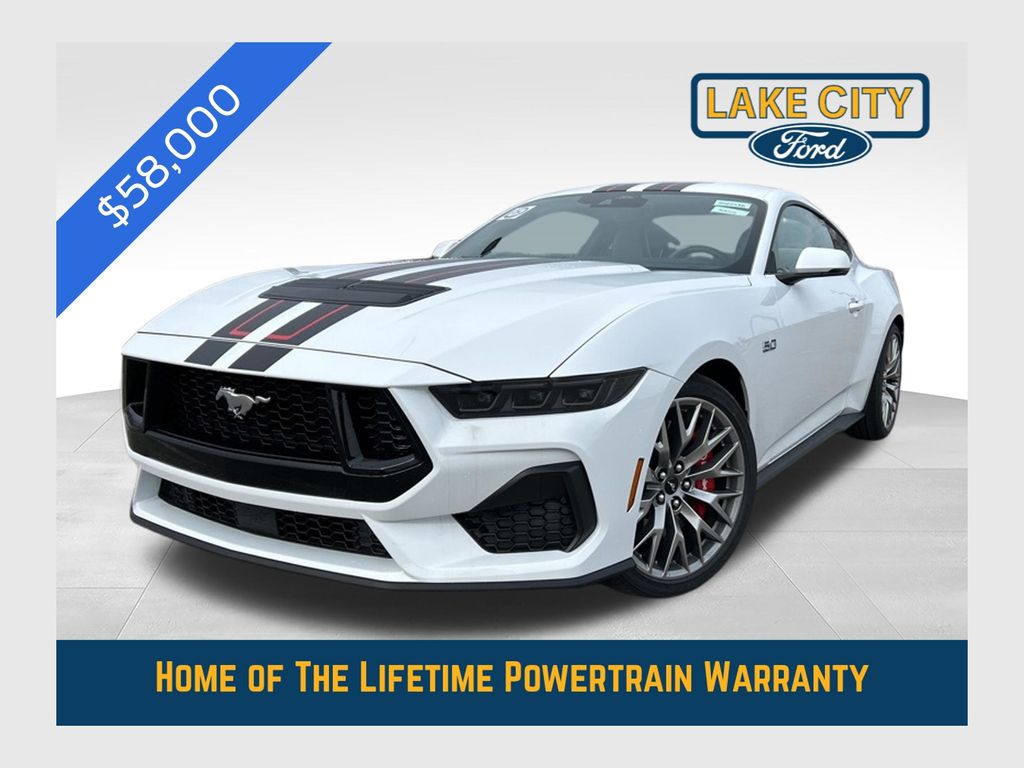 Oxford White 2025 Ford Mustang Coupe Rear-Wheel Drive Automatic