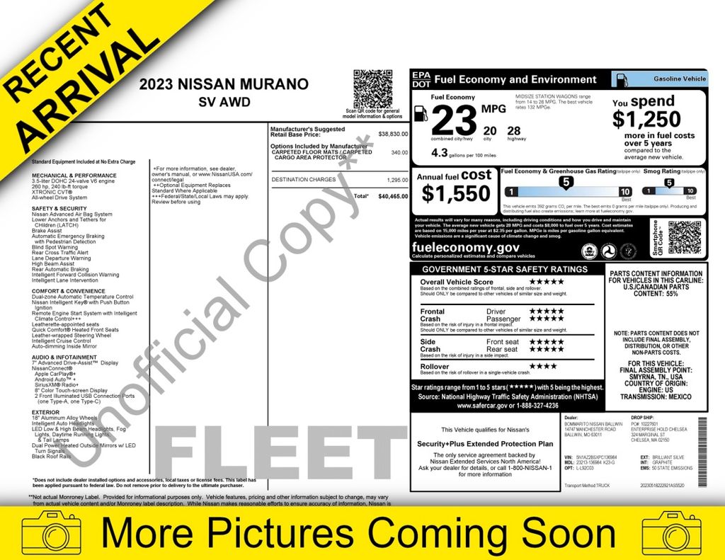 2023 Nissan Murano SV's photo