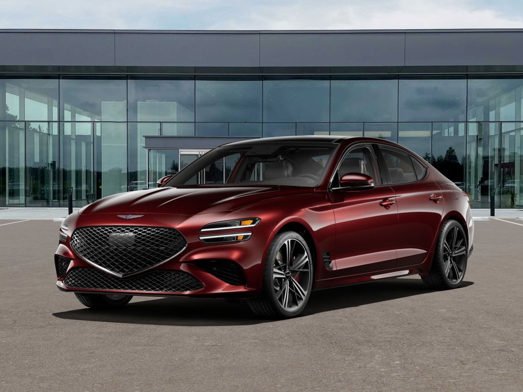 Red 2025 Genesis G70 Sedan Rear-Wheel Drive 8-Speed Automatic