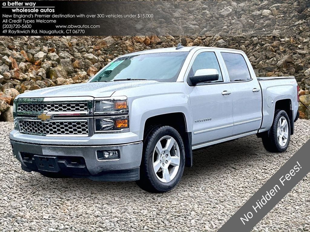 Silver Ice Metallic 2015 Chevrolet Silverado 1500 Pickup Truck Four-Wheel Drive 6-Speed Automatic Overdrive