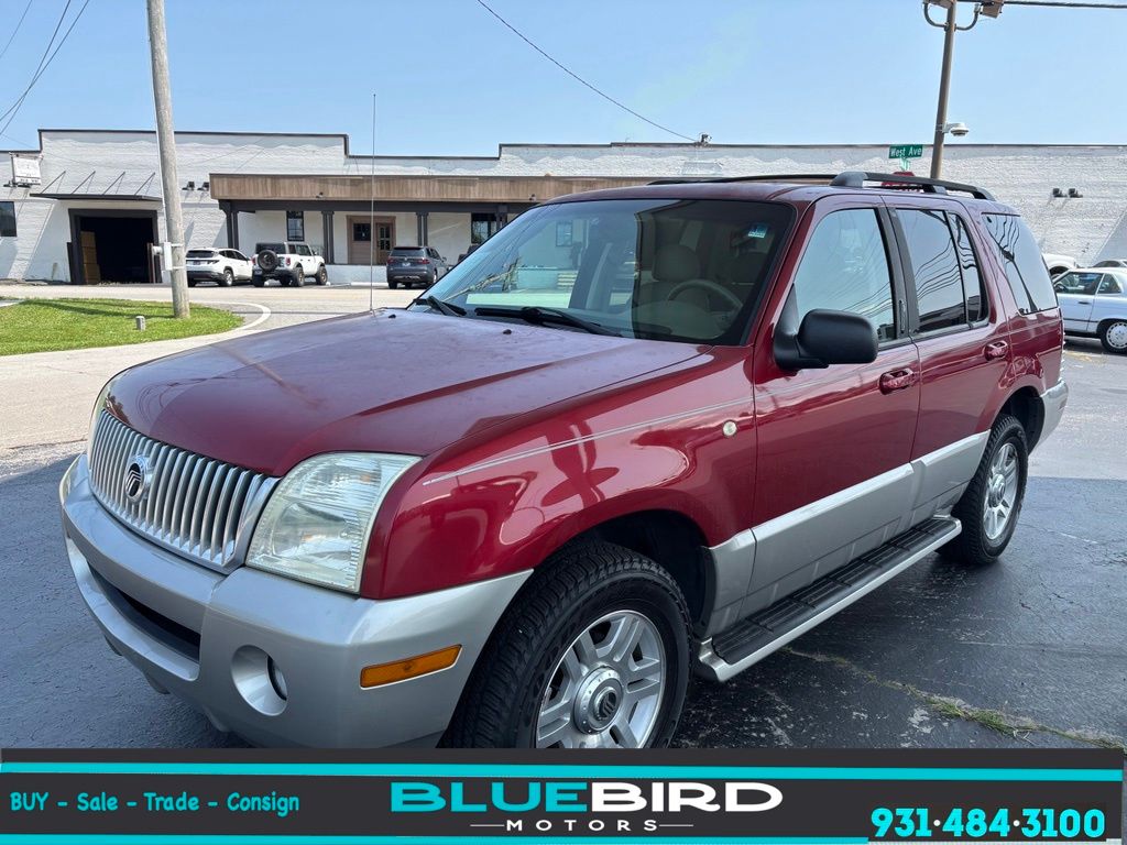 Vivid Red Clearcoat Metallic/Mineral Gray Metallic 2003 Mercury Mountaineer SUV / Crossover 5-Speed Automatic Overdrive