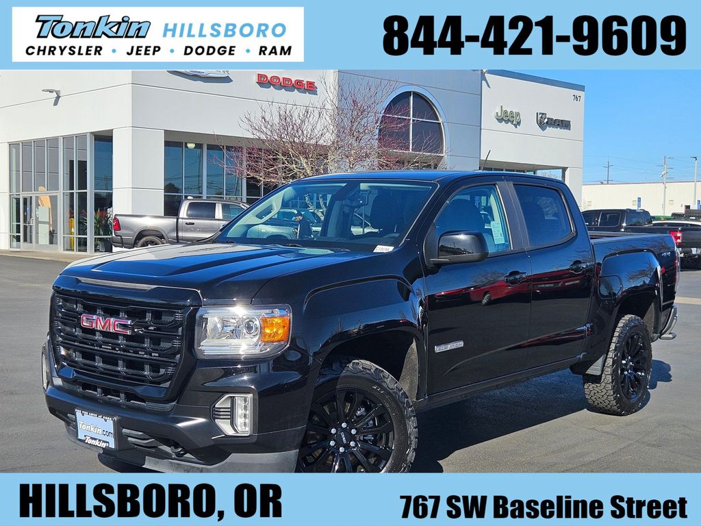 Onyx Black 2021 GMC Canyon Elevation Crew Cab 4WD Pickup Truck Four-Wheel Drive 8-Speed Automatic