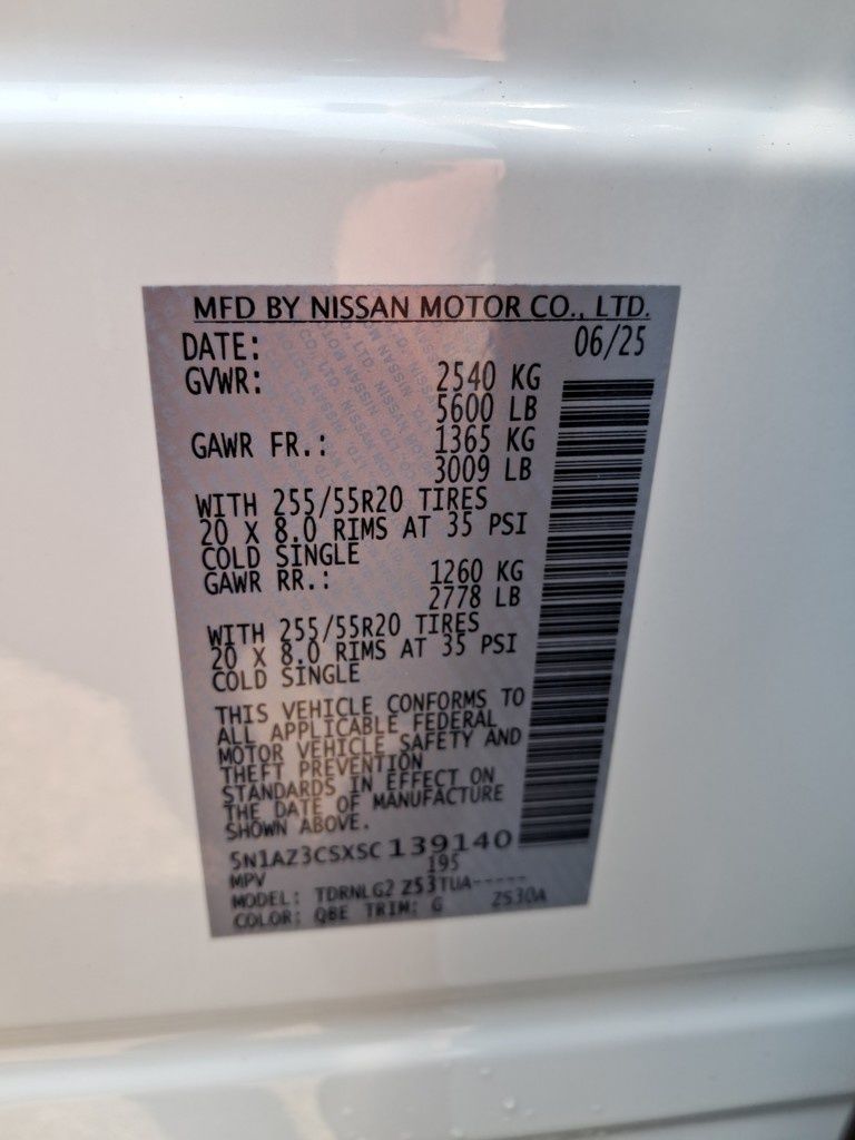 2025 Nissan Murano SL White at John Sisson Motors