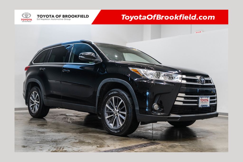 Midnight Black Metallic 2019 Toyota Highlander XLE AWD SUV / Crossover All-Wheel Drive 8-Speed Automatic