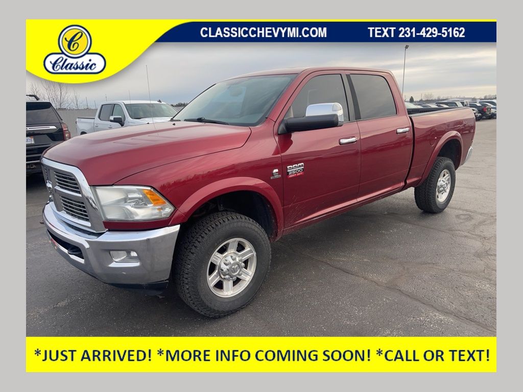 Deep Cherry Red Crystal Pearlcoat 2012 RAM 2500 Laramie Crew Cab 4WD Pickup Truck Four-Wheel Drive 6-Speed Automatic