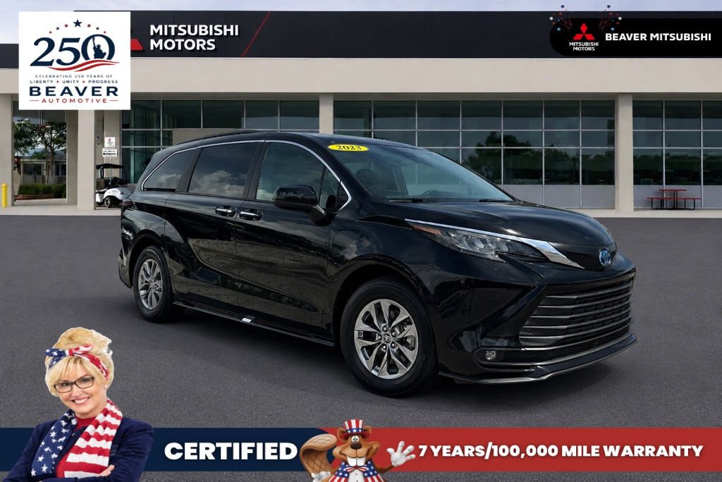 Midnight Black Metallic 2025 Toyota Sienna Minivan Front-Wheel Drive Continuously Variable Transmission