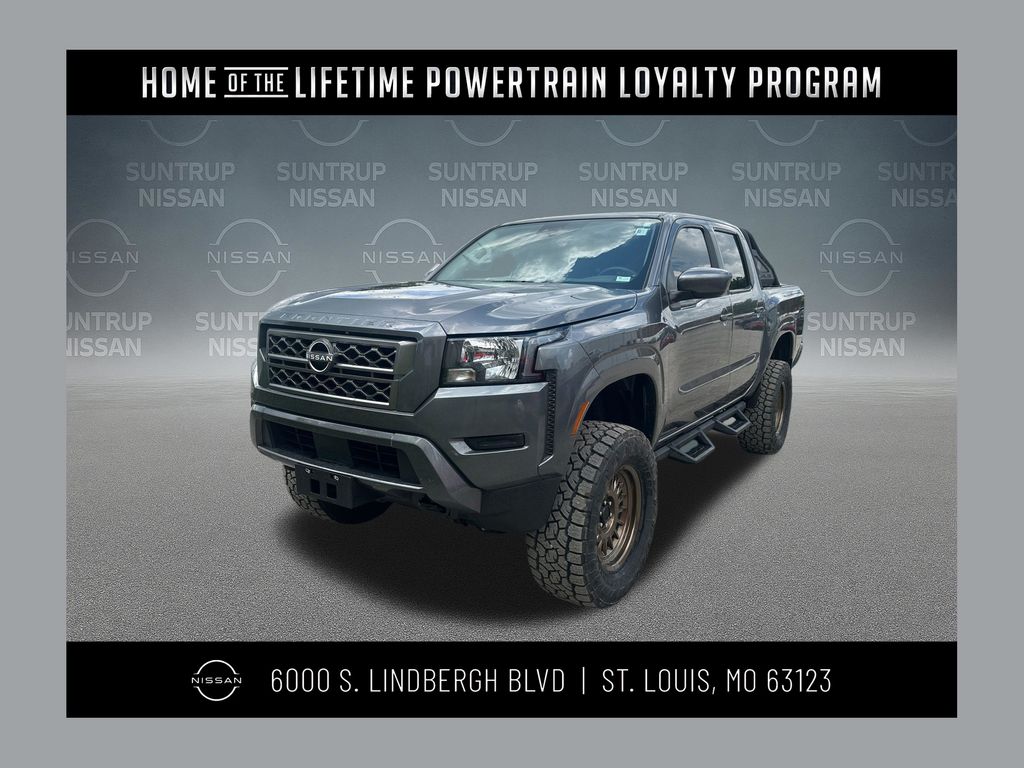 Gray (Gun Metallic) 2022 Nissan Frontier SV Crew Cab 4WD Pickup Truck Four-Wheel Drive 9-Speed Automatic