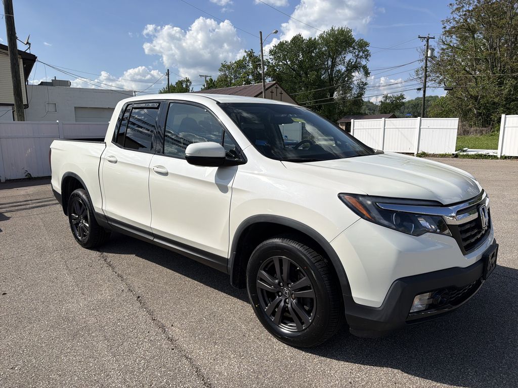 White 2018 Honda Ridgeline Sport AWD Pickup Truck All-Wheel Drive 6-Speed Automatic
