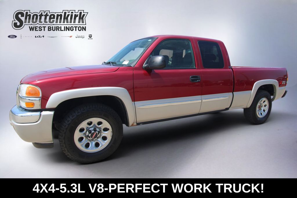 Sport Red Metallic 2006 GMC Sierra 1500 Pickup Truck Four-Wheel Drive 4-Speed Automatic Overdrive