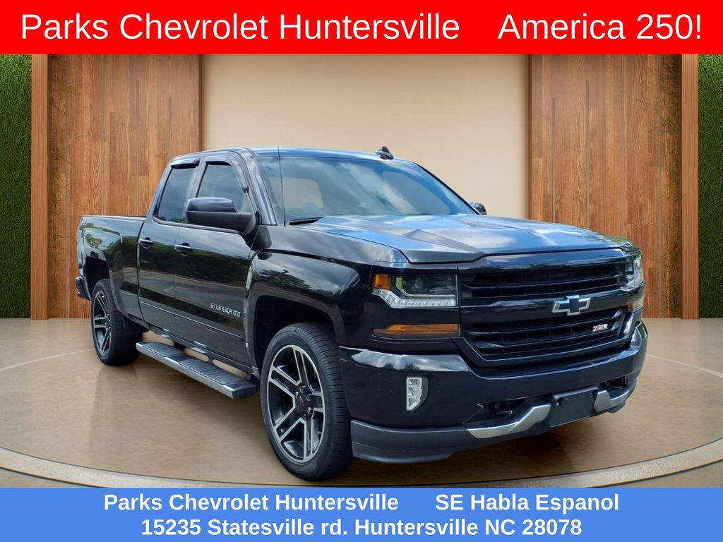 Black 2018 Chevrolet Silverado 1500 Pickup Truck Four-Wheel Drive 6-Speed Automatic Overdrive