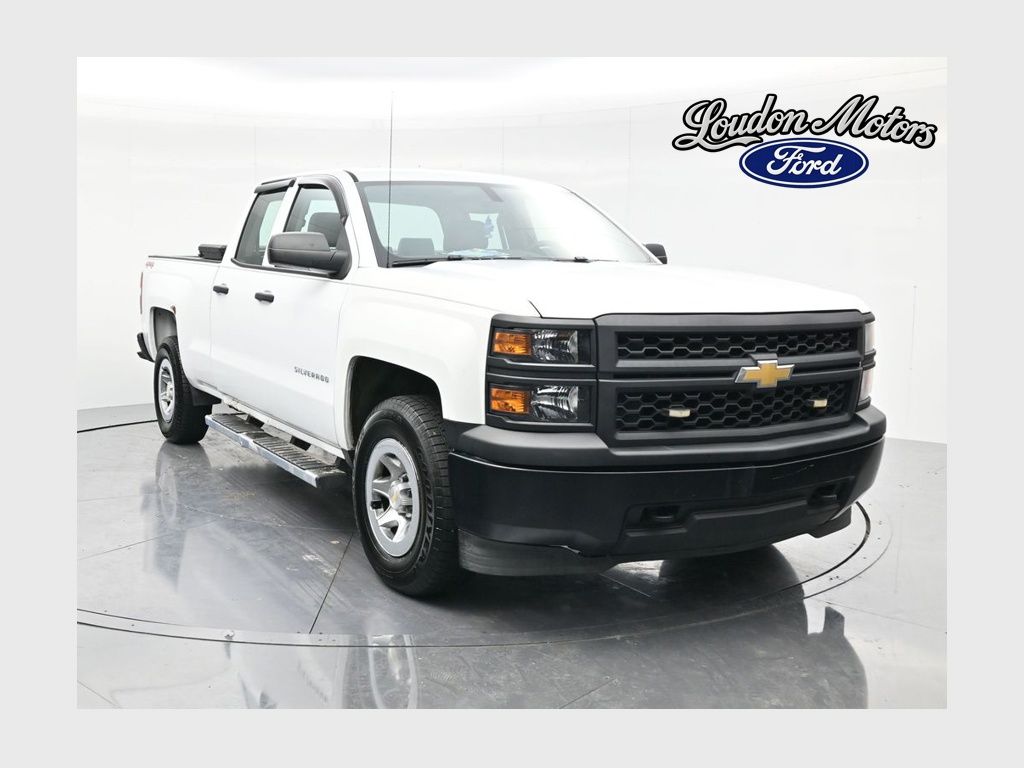 Summit White 2015 Chevrolet Silverado 1500 LS Double Cab 4WD Pickup Truck Four-Wheel Drive 6-Speed Automatic Overdrive