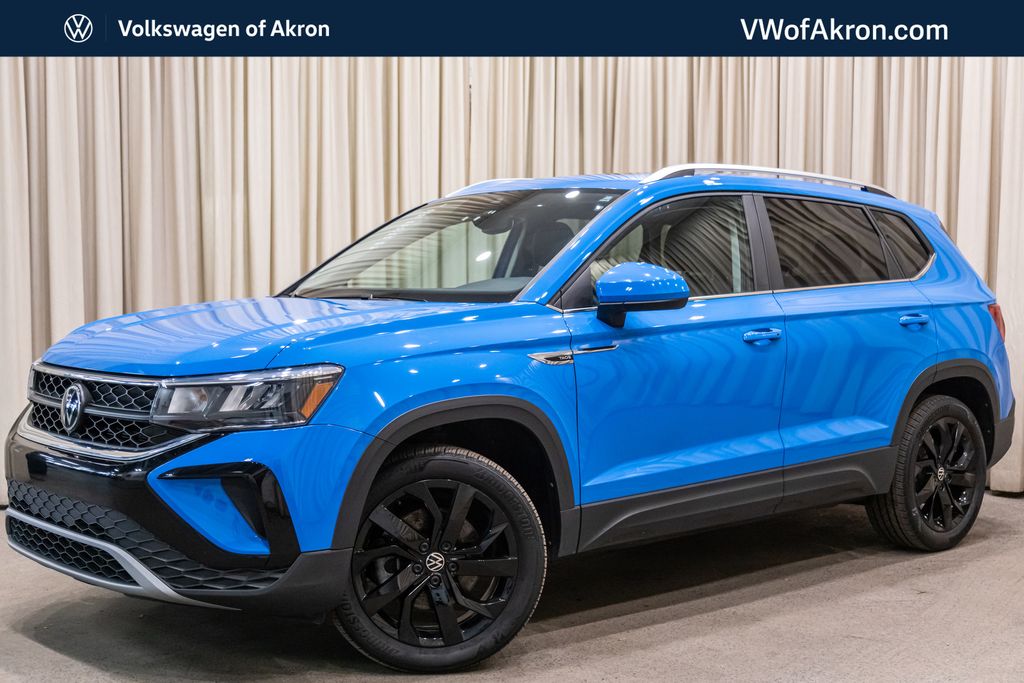 Blue 2023 Volkswagen Taos SE 4Motion SUV / Crossover All-Wheel Drive 7-Speed Dual Clutch