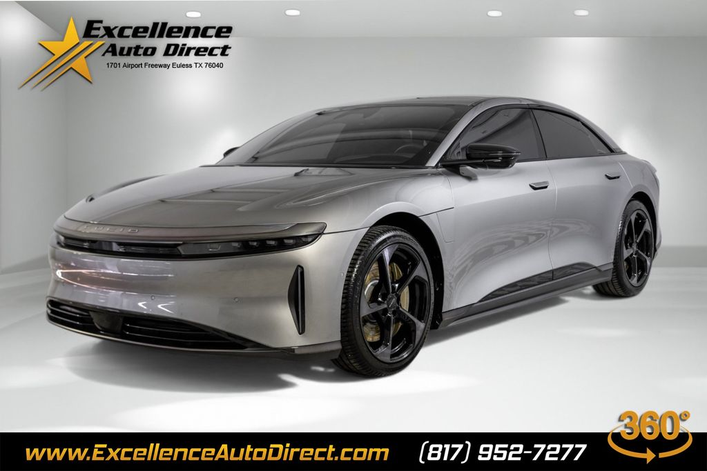 Silver 2024 Lucid Air Touring AWD Sedan All-Wheel Drive 1-Speed Automatic