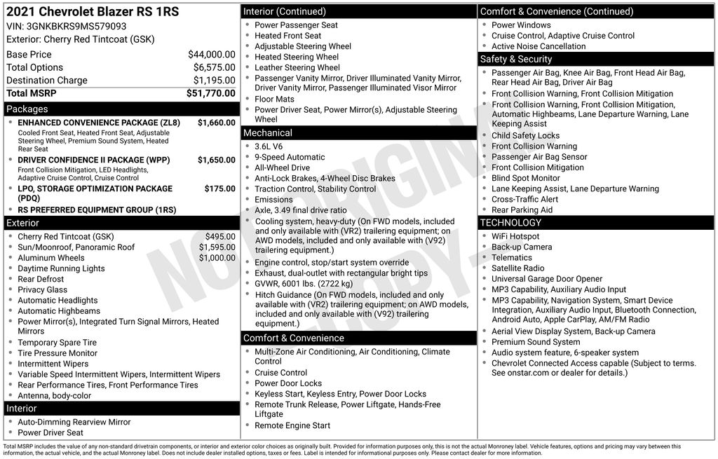 2021 Chevrolet Blazer RS