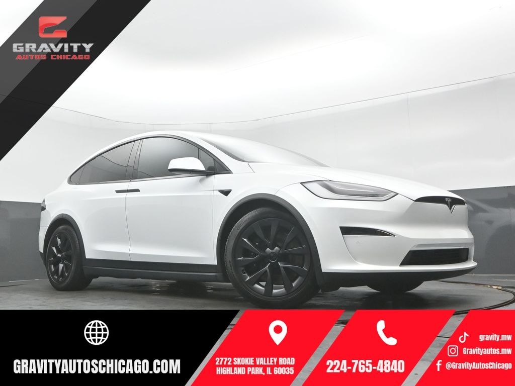 Pearl White Multi-Coat 2023 Tesla Model X Sedan All-Wheel Drive 1-Speed Automatic