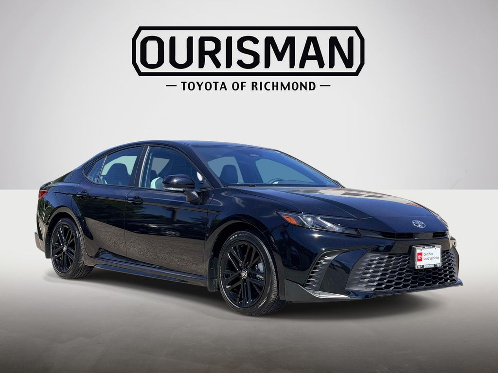 Midnight Black Metallic 2025 Toyota Camry SE FWD Sedan Front-Wheel Drive Continuously Variable Transmission