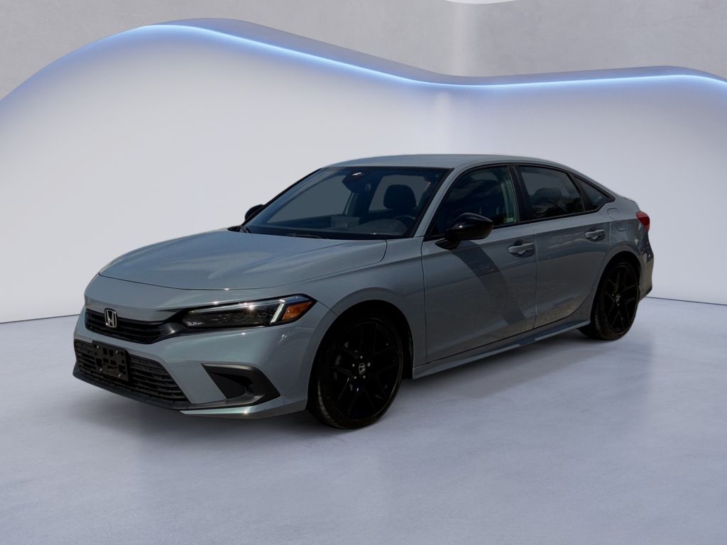 Sonic Gray Pearl 2023 Honda Civic Sport FWD Sedan Front-Wheel Drive Continuously Variable Transmission
