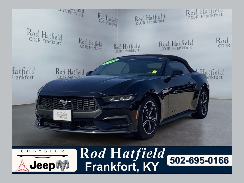 Shadow Black 2024 Ford Mustang Convertible Rear-Wheel Drive Automatic