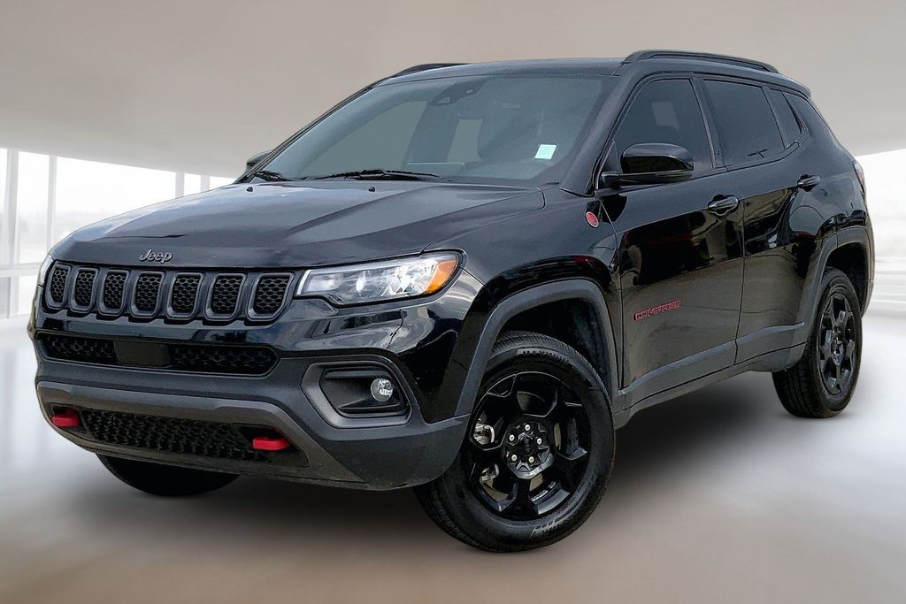 Diamond Black Crystal Pearlcoat 2023 Jeep Compass SUV / Crossover Four-Wheel Drive 8-Speed Automatic