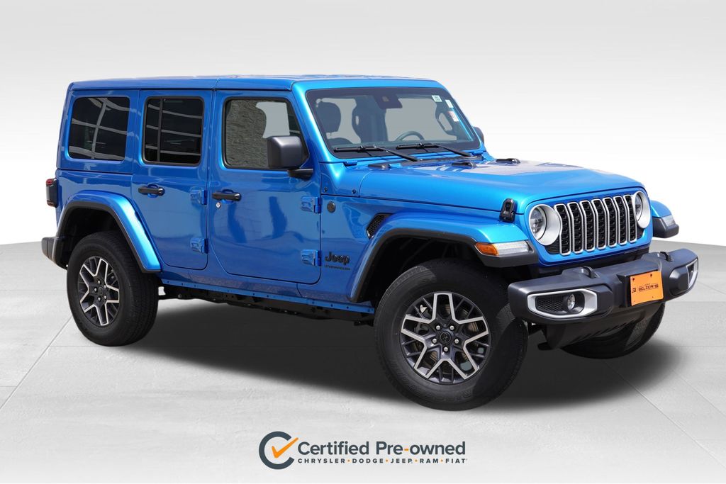 Hydro Blue Pearlcoat 2025 Jeep Wrangler Sahara 4-Door 4WD SUV / Crossover Four-Wheel Drive 8-Speed Automatic