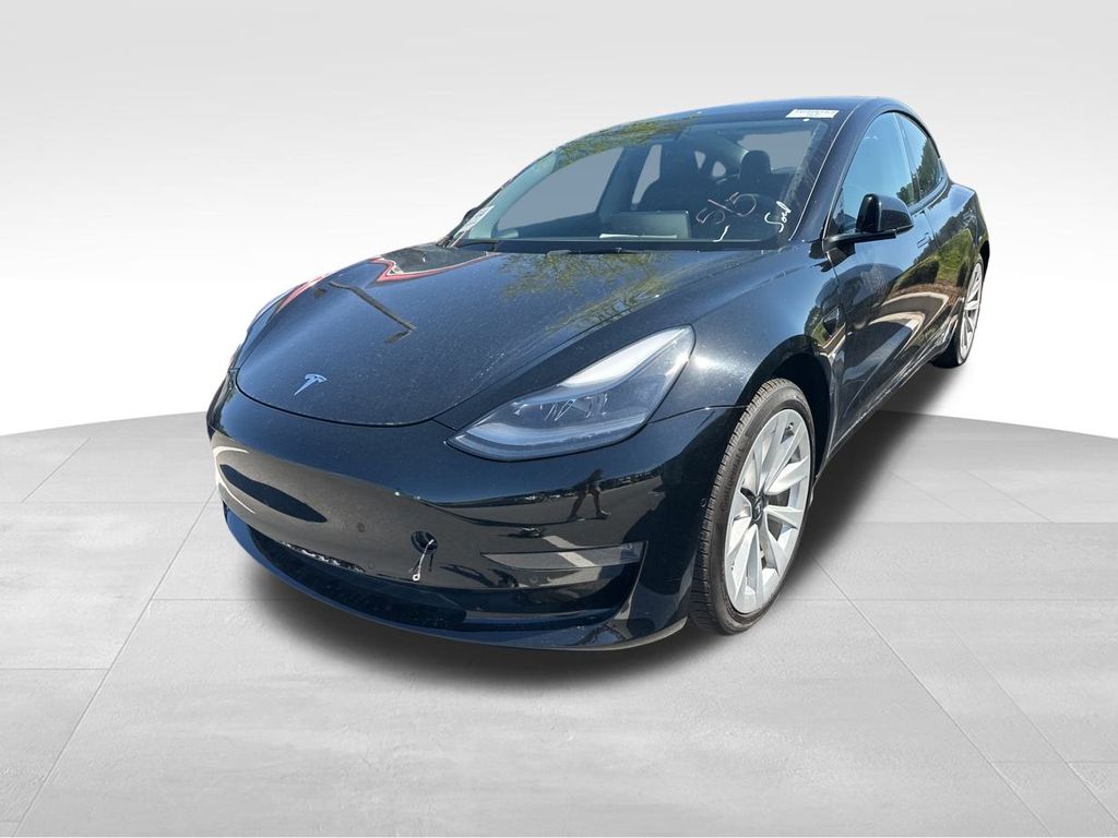 2022 Solid Black Tesla Model 3 Long Range AWD Sedan
