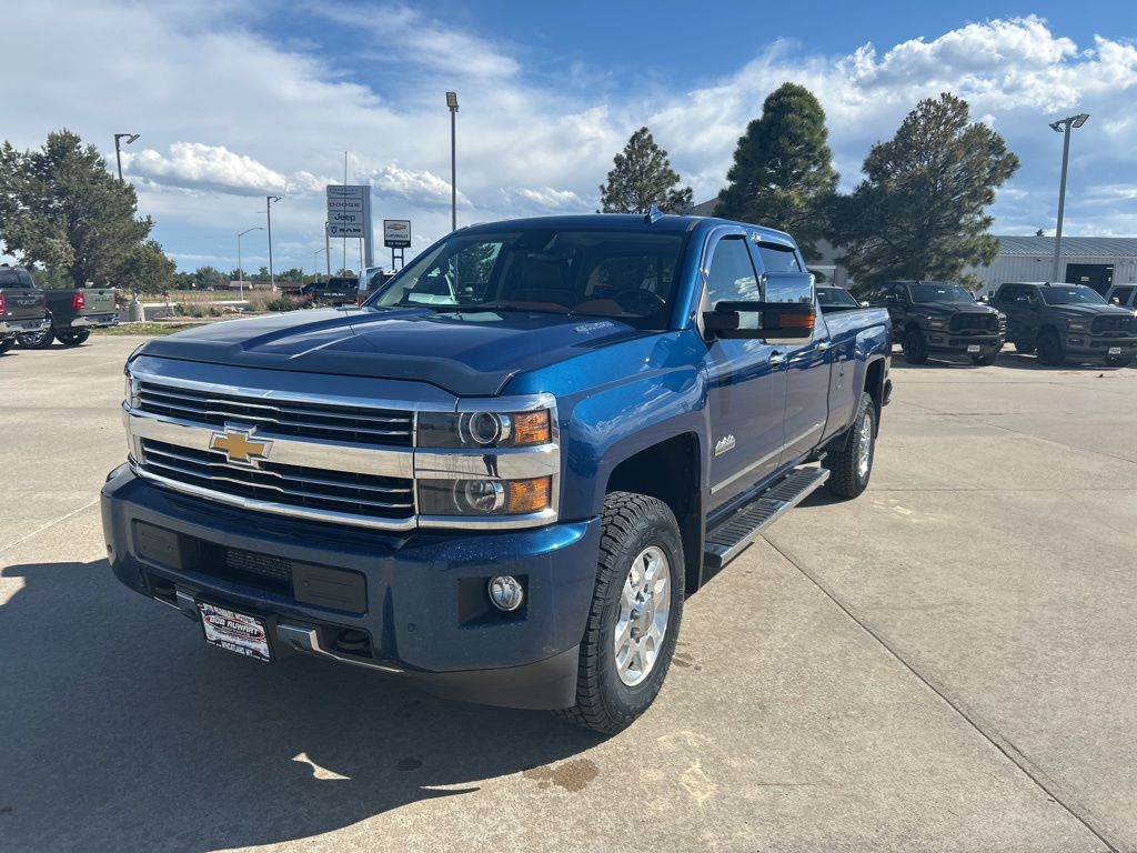 Deep Ocean Blue Metallic 2015 Chevrolet Silverado 3500HD High Country Crew Cab 4WD Pickup Truck Four-Wheel Drive 6-Speed Automatic