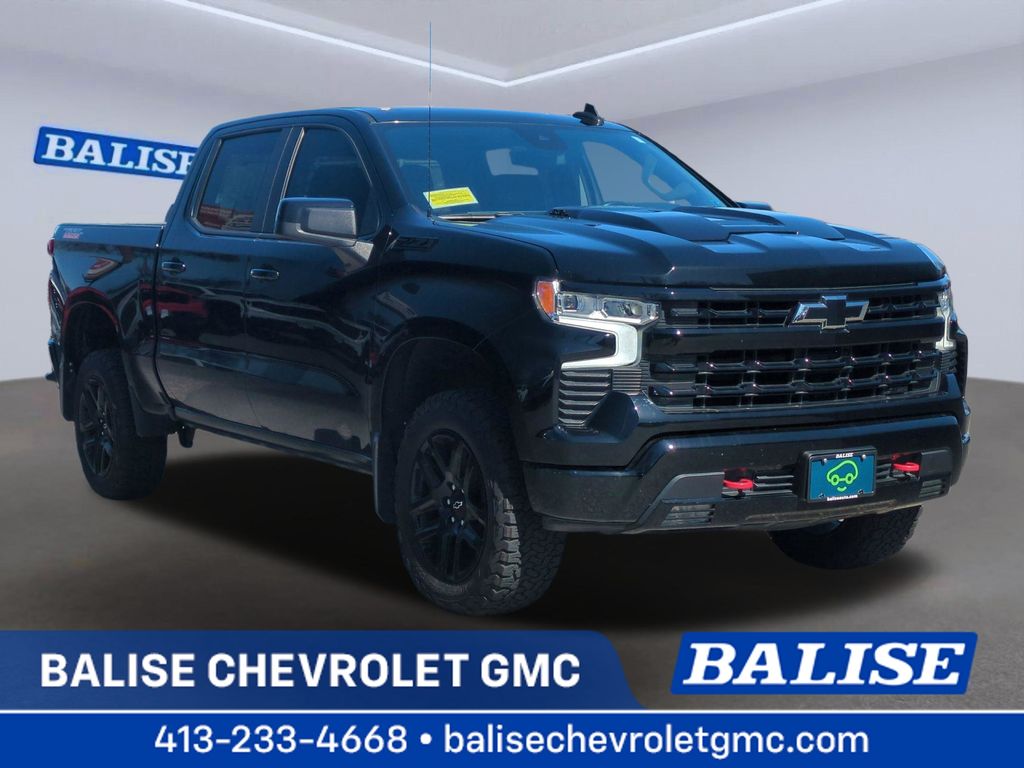 Black 2023 Chevrolet Silverado 1500 LT Trail Boss Crew Cab 4WD Pickup Truck Four-Wheel Drive Automatic