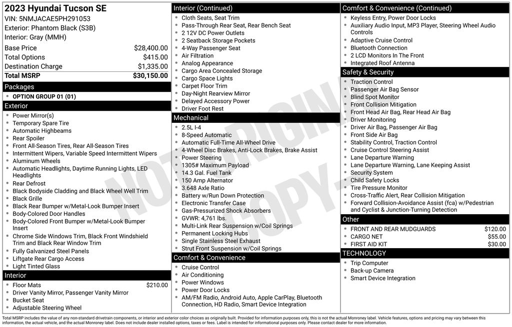 Certified Used 2023 Black Hyundai SE image 18
