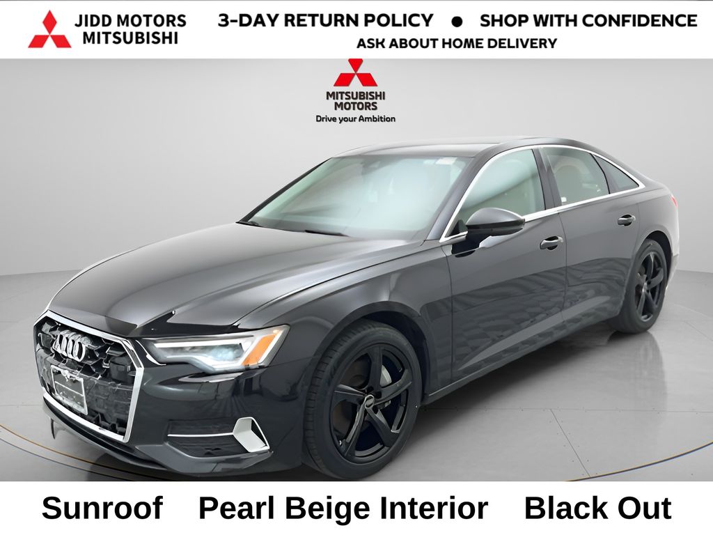 Black 2024 Audi A6 quattro Premium Plus 45 TFSI Sedan All-Wheel Drive 7-Speed Automatic