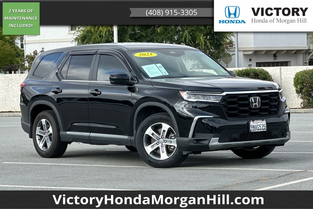 Crystal Black Pearl 2025 Honda Pilot EX-L FWD SUV / Crossover Front-Wheel Drive Automatic