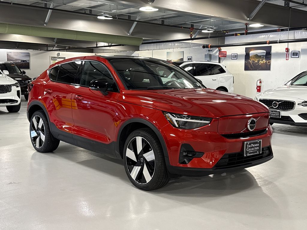 Fusion Red Metallic 2023 Volvo C40 Recharge SUV / Crossover All-Wheel Drive 1-Speed Automatic