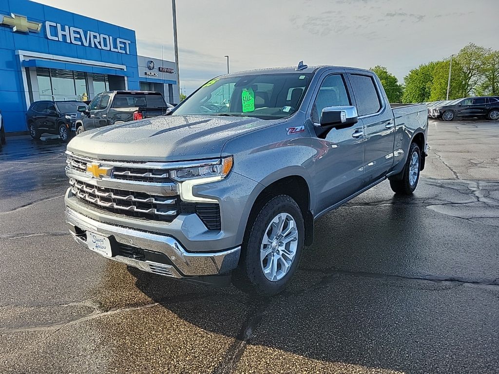 Sterling Gray Metallic 2025 Chevrolet Silverado 1500 LTZ Crew Cab 4WD Pickup Truck Four-Wheel Drive Automatic