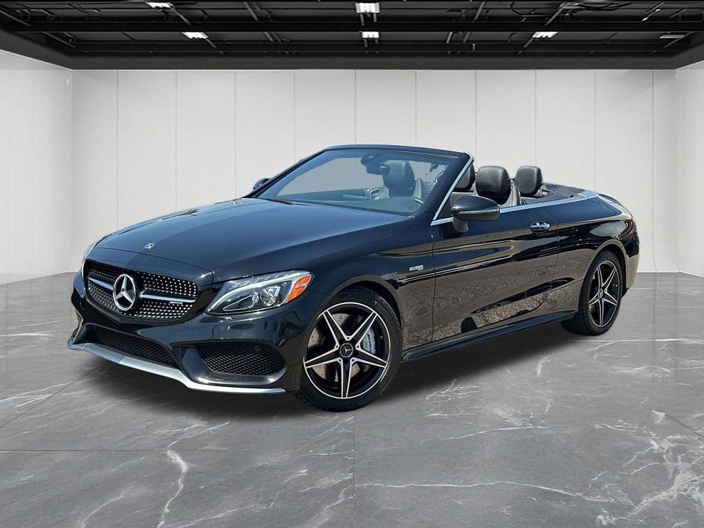 Obsidian Black Metallic 2018 Mercedes-Benz C-Class AMG C 43 Cabriolet 4MATIC Convertible All-Wheel Drive 9-Speed Automatic