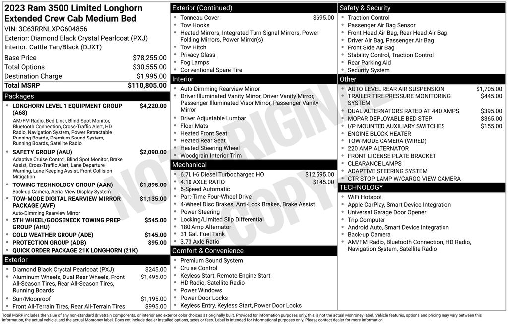 Used Car 2023 Ram 3500  Laramie Longhorn For Sale Under $80,000 In Austin, Texas