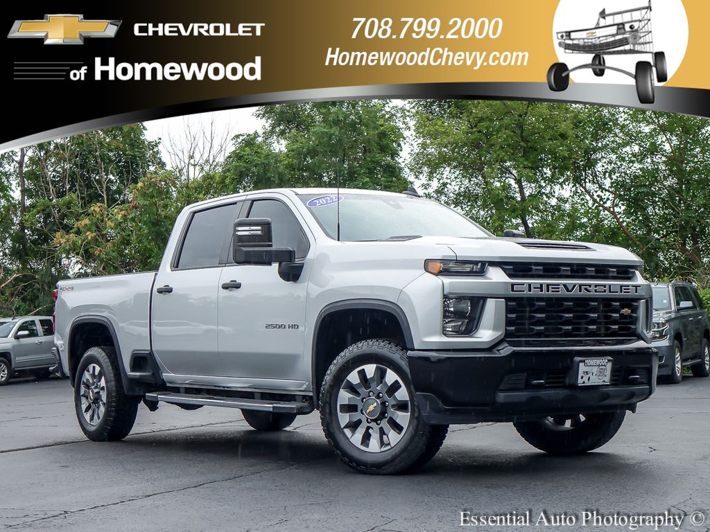 Silver Ice Metallic 2022 Chevrolet Silverado 2500HD Pickup Truck Four-Wheel Drive 6-Speed Automatic