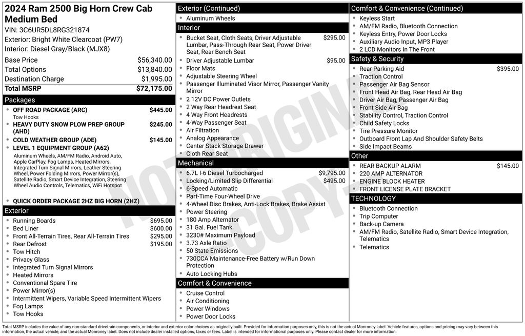 Used Car 2024 Ram 2500  Big Horn For Sale Under $50,000 In Austin, Texas