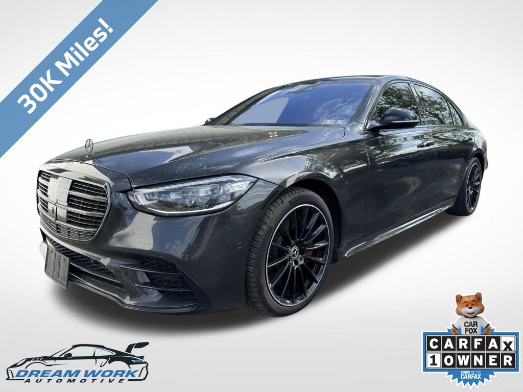 Gray 2022 Mercedes-Benz S-Class S 500 4MATIC AWD Sedan All-Wheel Drive 9-Speed Automatic