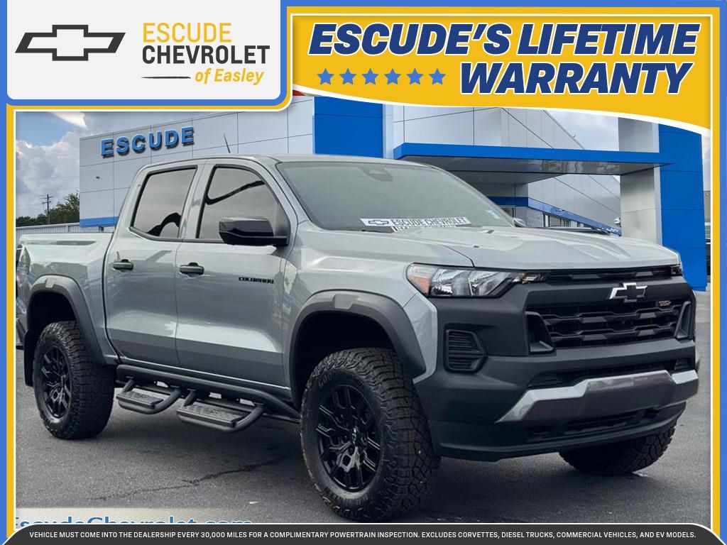 Sterling Gray Metallic 2026 Chevrolet Colorado Trail Boss Crew Cab 4WD Pickup Truck Four-Wheel Drive 8-Speed Automatic