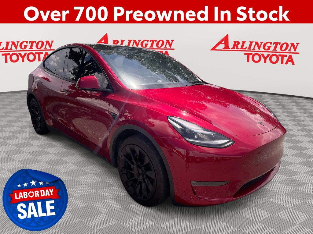 Ultra Red 2025 Tesla Model Y SUV / Crossover All-Wheel Drive 1-Speed Automatic