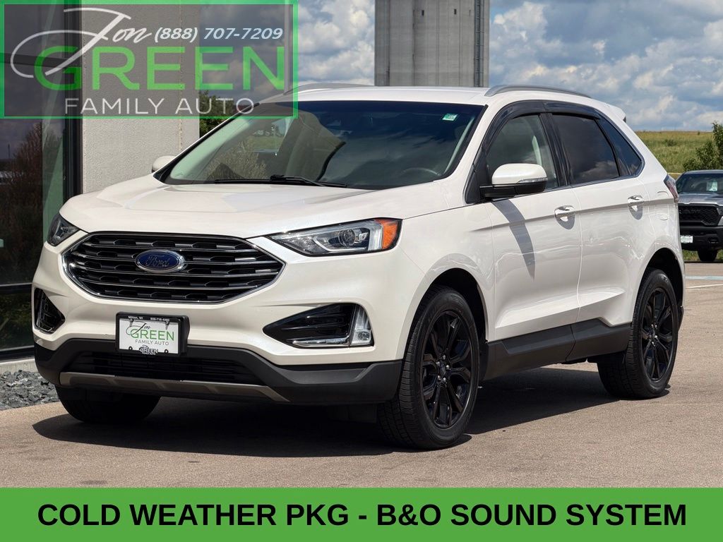White Platinum Clearcoat Metallic 2019 Ford Edge SUV / Crossover All-Wheel Drive 8-Speed Automatic