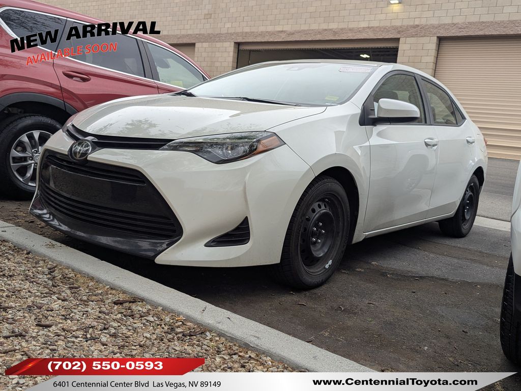 White (Blizzard Pearl) 2019 Toyota Corolla Sedan Front-Wheel Drive Continuously Variable Transmission