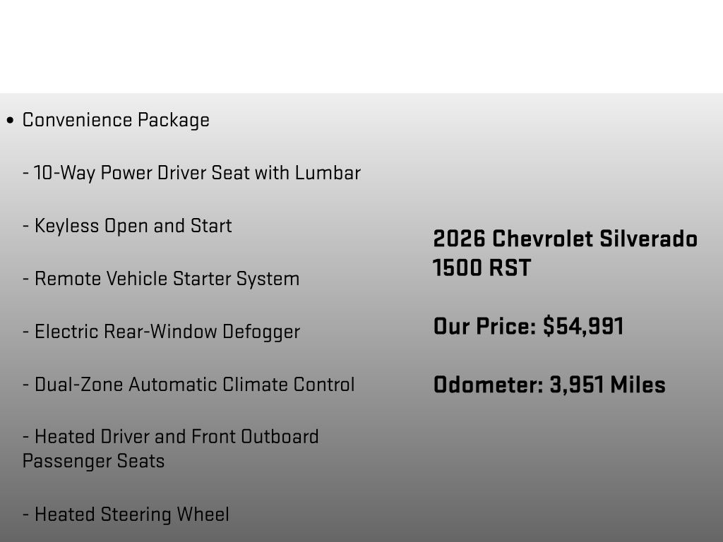 2026 Chevrolet Silverado 1500 RST Gray at Carlisle Cadillac Buick GMC